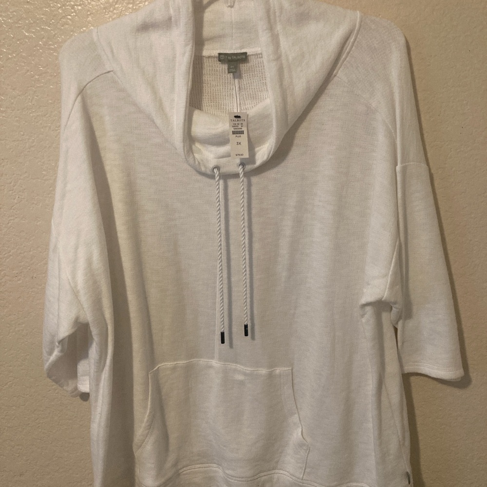 Talbots White cowl neck Sweatshirt